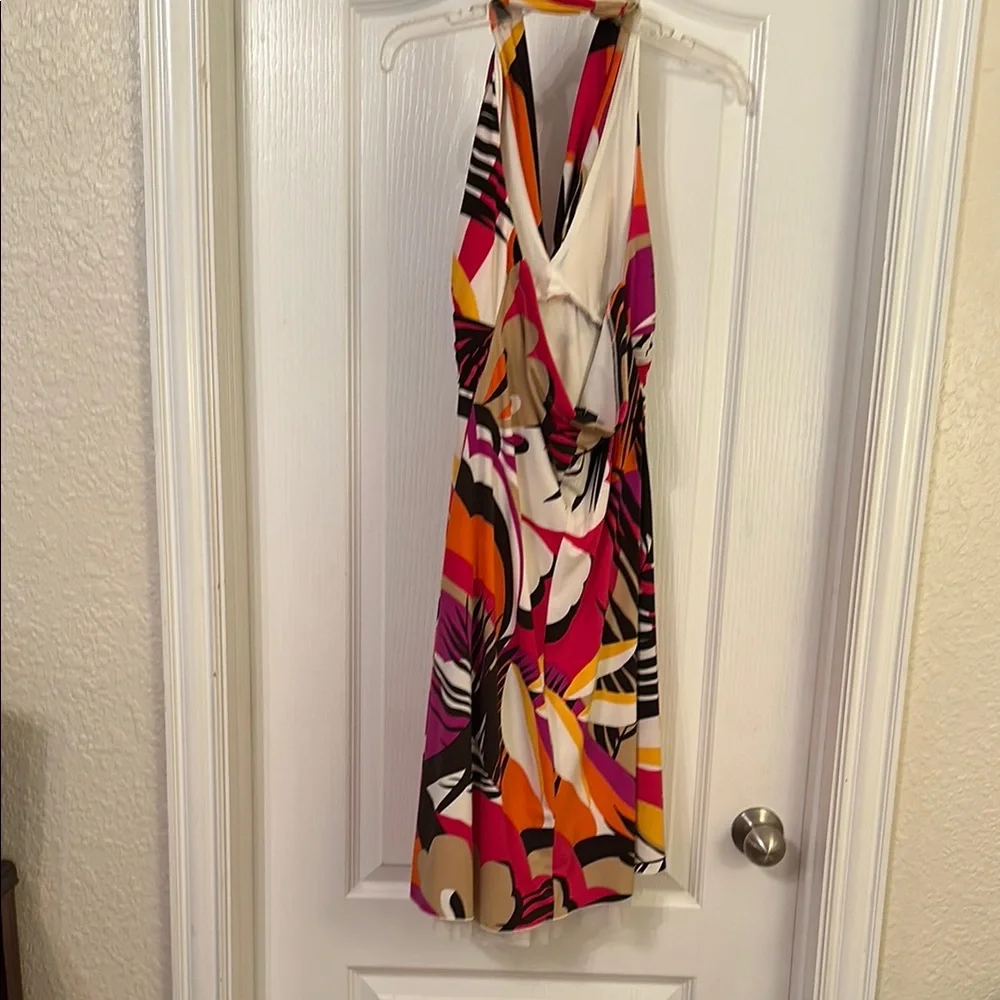 Vibrant Halter mini Dress with Floral Print